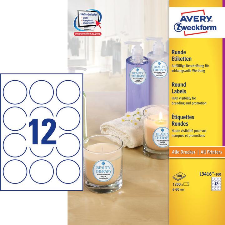 Produktbild Avery Runde Etiketten