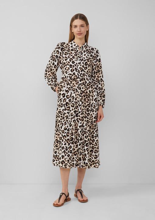 Immagine prodotto S.Oliver Kleid Viskose-Kleid in Midi-Länge mit Leo-Muster (36)