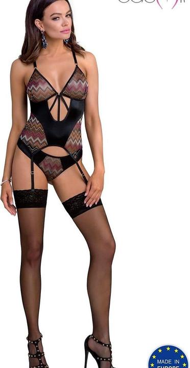 Actual product image Casmir Guêpière et culotte Lagerta - - 2XL/3XL - Noir (3XL, XXL)