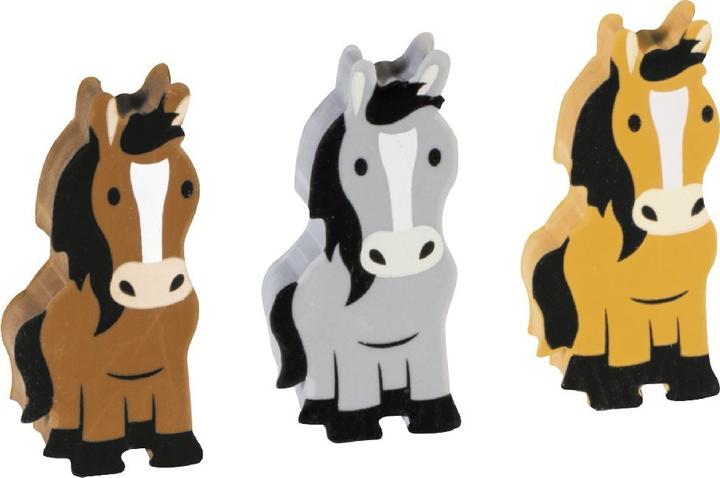 Actual product image 3 erasers Horses