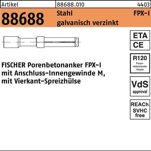 Actual product image Fischer Aerated concrete anchor FPX M 10 I (1 pcs.)