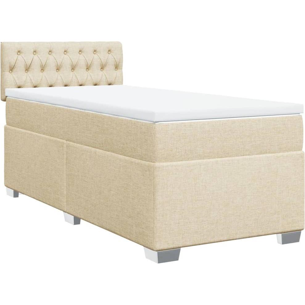VidaXL, Bett, Bo x springbett mit Matratze 90 x 200 cm Stoff (90 x 200 cm)