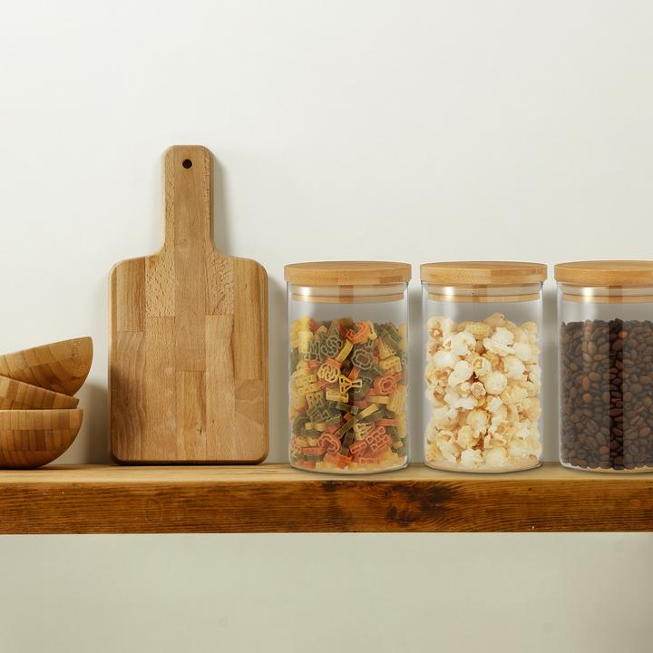 Produktbild Relaxdays 3x Vorratsglas (0.80 l)