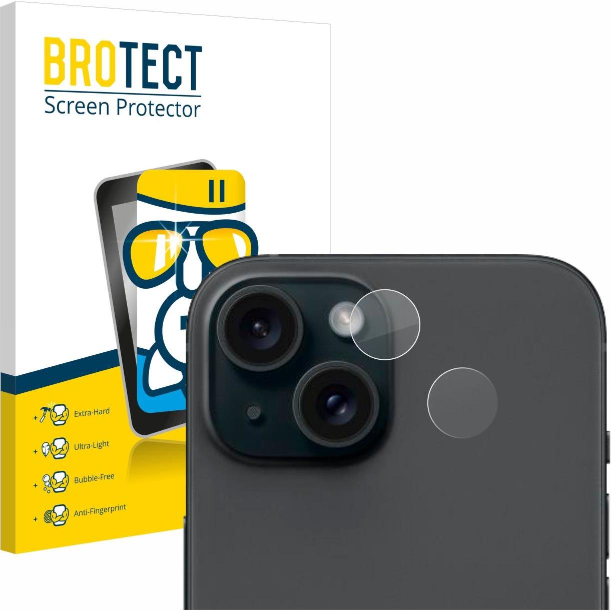 BROTECT AirGlass Panzerglasfolie (1 Stück, Apple iPhone 15), Smartphone Schutzfolie, Transparent