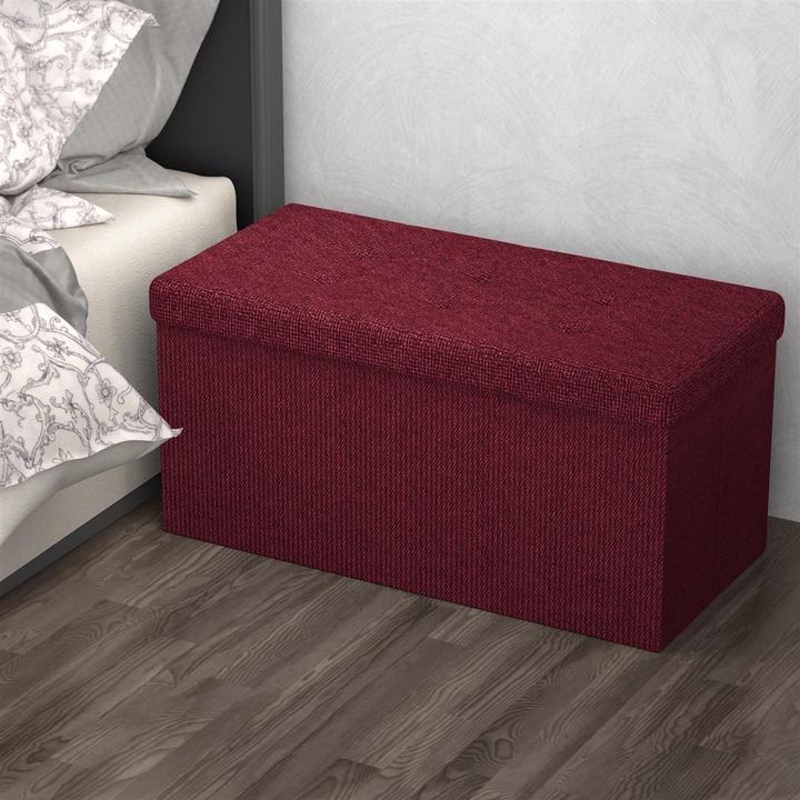 Actual product image Intirilife Bench 76x38x38 cm in CHERRY RED (76 cm)