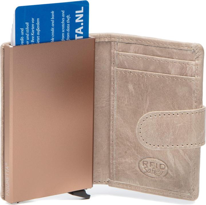 Image du produit The Chesterfield Brand Antique Buff Porte-cartes de crédit Protection RFID Cuir 7 cm