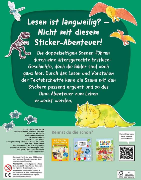 Produktbild Mit Stickern Lesen lernen – Abenteuer im Dino-Park