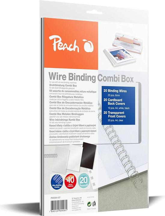 Actual product image Peach Personal Wire Binder DIN-A4 (Wire comb binding (O-Wire))
