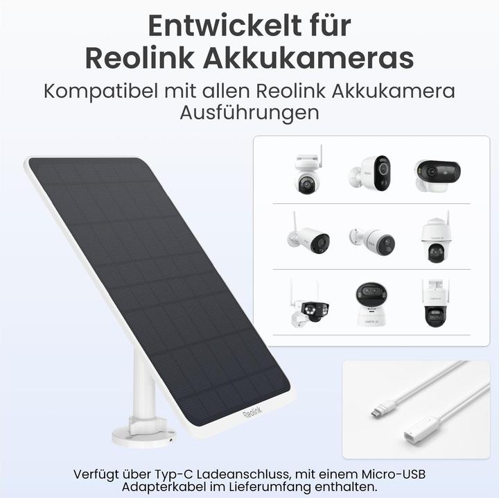 Image du produit Reolink Panneau solaire (12 W, 0.59 kg)