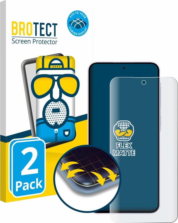 Produktbild BROTECT Fullscreen Schutzfolie Displayschutz Folie Matt Entspiegelungsfolie (2 Stk., Samsung Galaxy A56 5G)