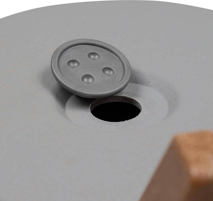 Actual product image Siena Garden M82585 Oslo Planter ECO 29 cm, Ø 29 x 23 cm plastic/wood fibres, grey (29 cm)