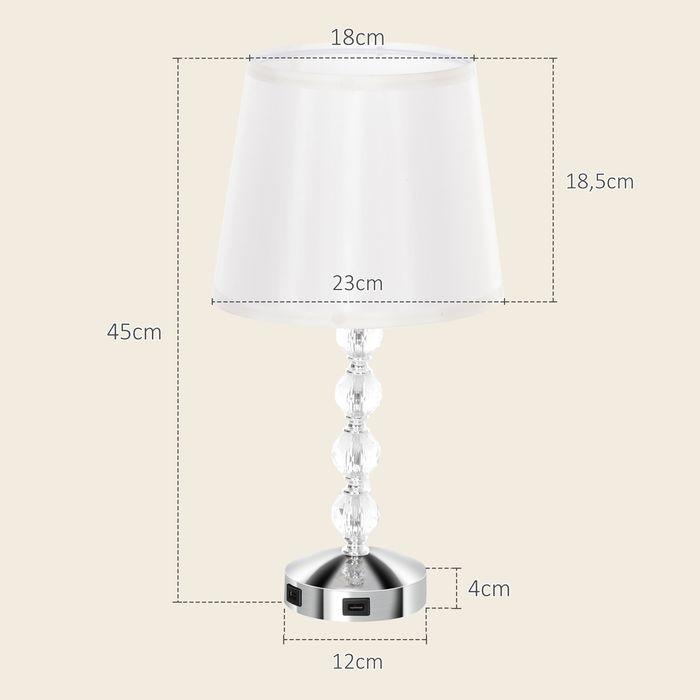 Produktbild Swisshandel24 Tischlampe LED Tischleuchte USB Aufladbar, Nachttischlampe, Lampensockel E27, silber (E27)