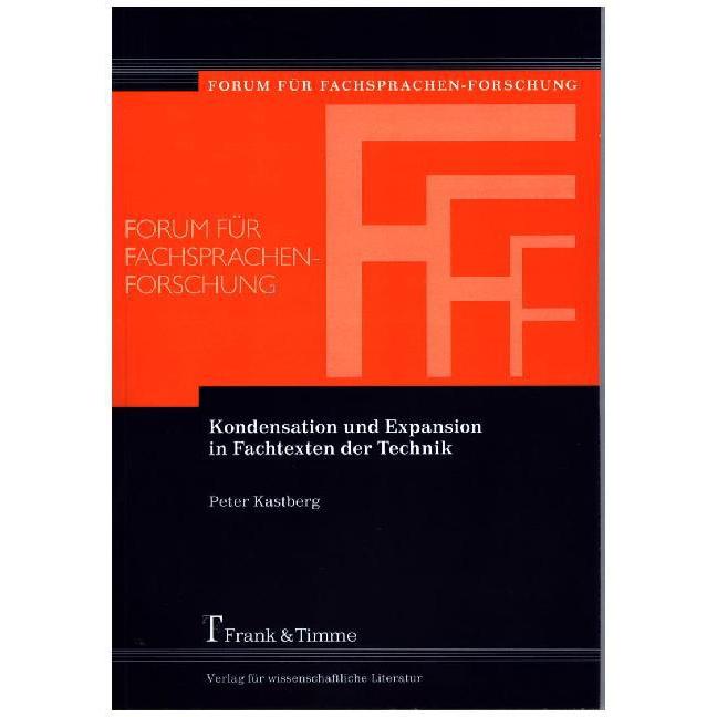 Kondensation und Expansion in Fachtexten der Technik, Fachbücher von Peter Kastberg