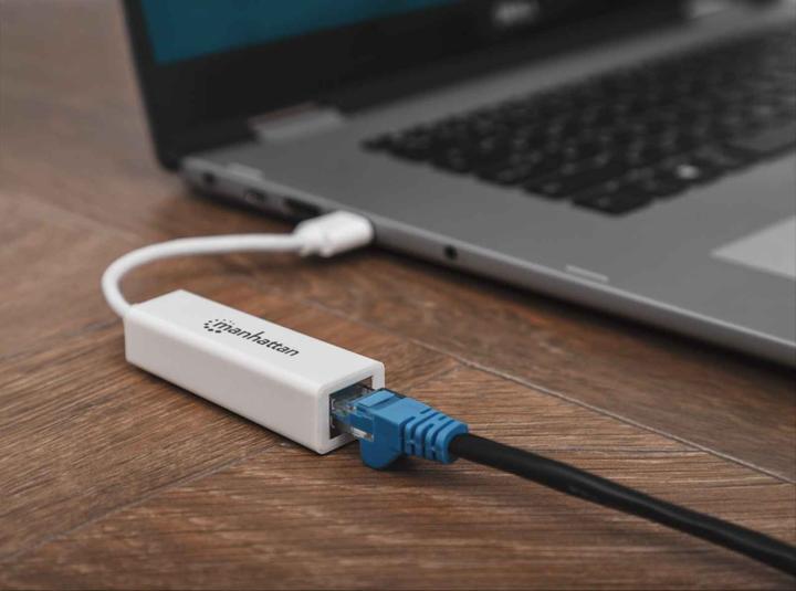 Actual product image Manhattan USB to Ethernet Adapter (USB, RJ45 (1x))