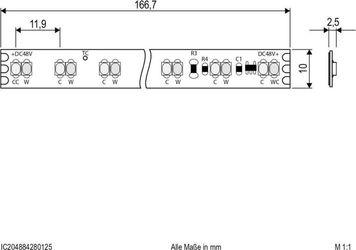 Immagine prodotto EVN IC204884280125 Striscia di LED - IP20 - (Bianco freddo, 500 cm, Interno)