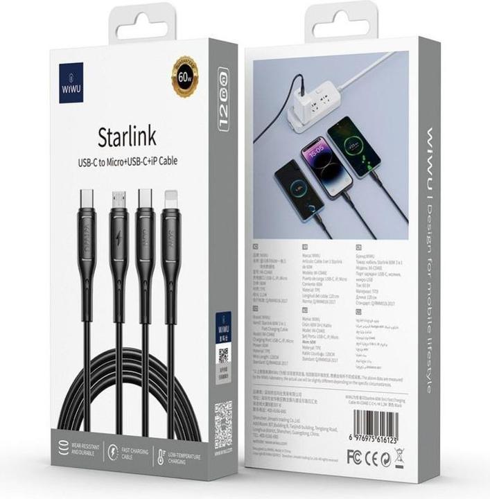 Produktbild Wiwu 3 in 1 (1 m, 60 W)