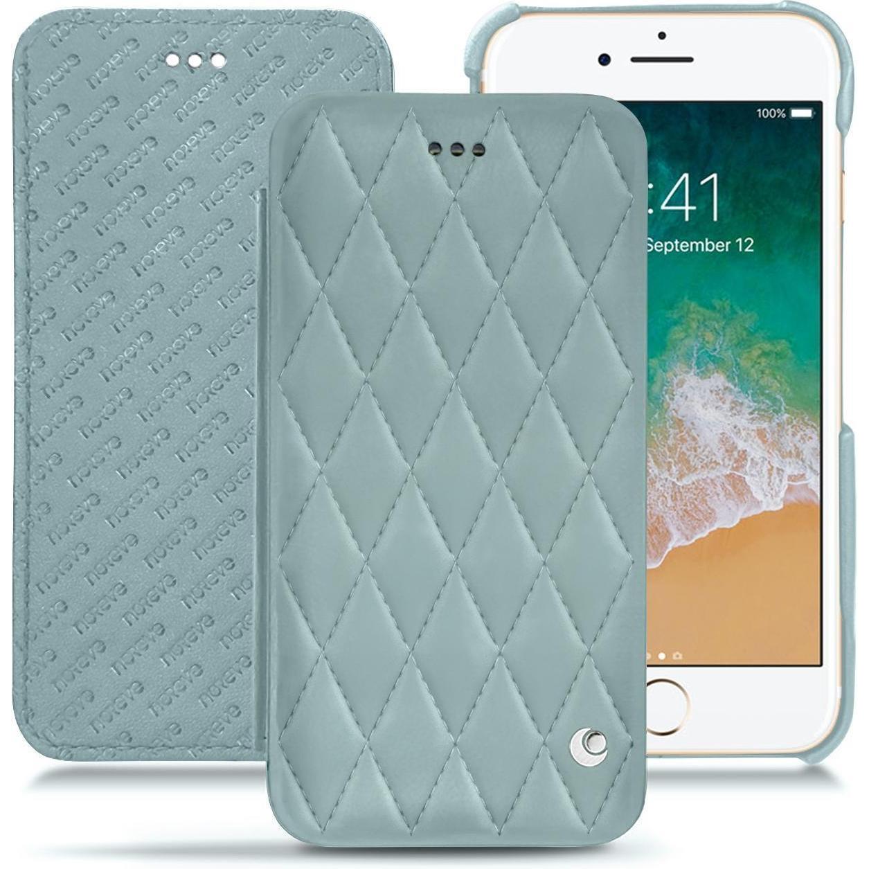 Thumbnail - Noreve Lederschutzhülle horizontal (Apple iPhone 7), Smartphone Hülle, Blau
