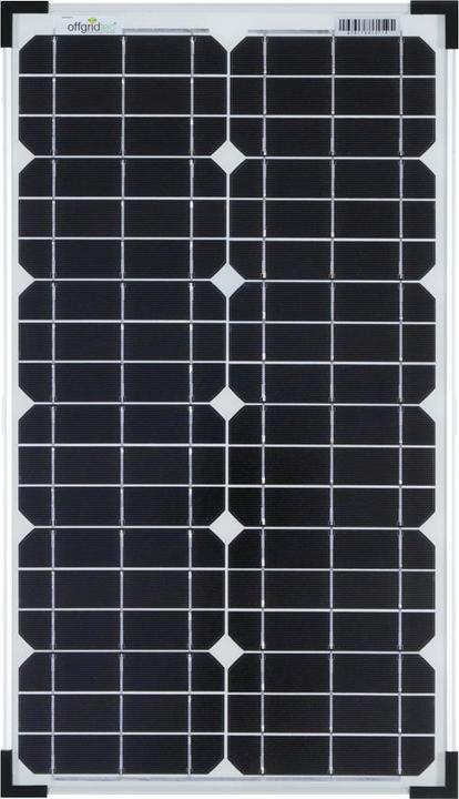 Offgridtec OFF 3-01-001530 - Panneau solaire, Mono, 12 V, 30 W (30 W, 2.50 kg)