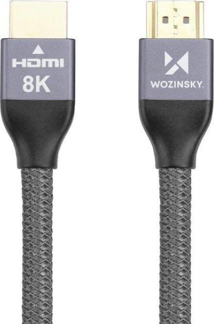 Image du produit Wozinsky HDMI 2.1 8K 60 Hz 48 Gbps / 4K 120 Hz / 2K 144 Hz 2 m argent (WHDMI-20) (2 m)