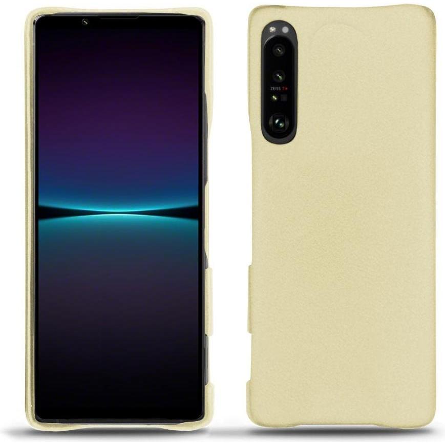 Noreve Lederschutzhülle (Sony Xperia 1 IV), Smartphone Hülle, Beige