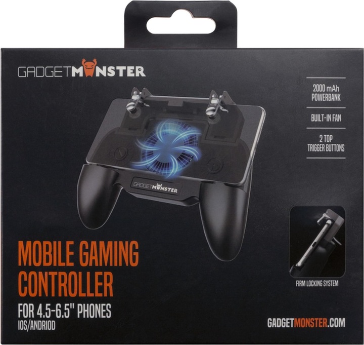Actual product image Gadget Monster Gadgetmonster Controller Mobile Gaming 2000 mAh Powerbank - Black