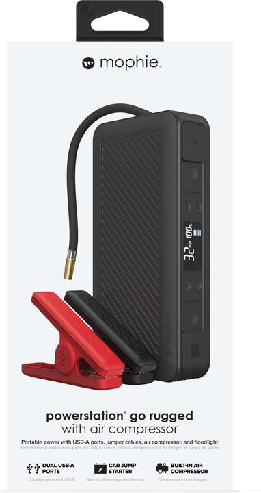 Produktbild mophie Go Rugged - Powerstation Jumpstart Air Compressor (2.40 A, 15000 mAh)