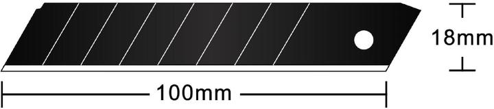 Immagine prodotto Hansa 10 lame di ricambio per coltelli da taglio nero 18 mm (Lama di ricambio)