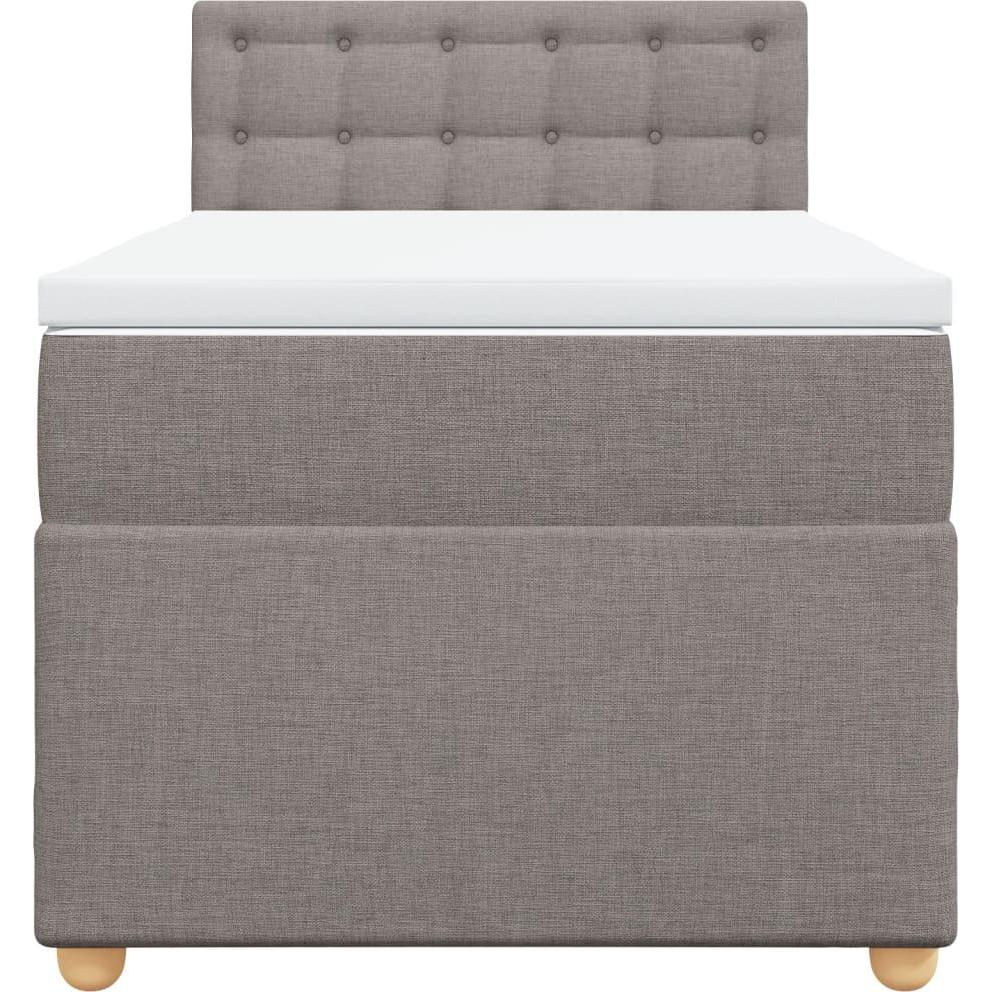 Thumbnail - VidaXL, Bett, Bo x springbett mit Matratze 100 x 200 cm Stoff (100 x 200 cm)