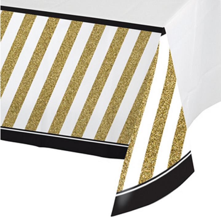 Produktbild Creative Tischdecke Schwarz und Gold aus Kunststoff