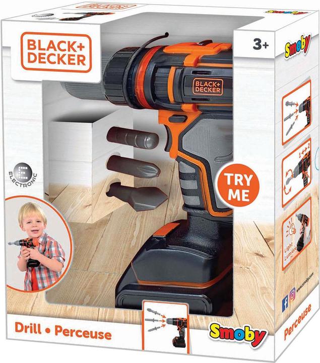 Actual product image Smoby Black+Decker Electronic Drill