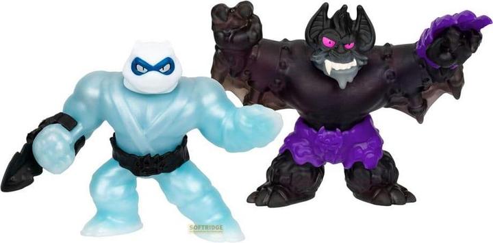 Actual product image Moose Heroes of Goo Jit Zu Meteor Madness Dehnbare Figuren 2er-Pack Pantaro vs. Sludgewing 12 cm