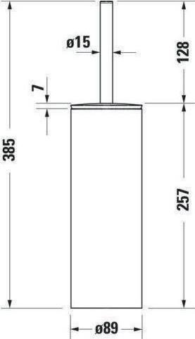 Produktbild Duravit Bürstengarnitur D-CODE bodenstehend chrom