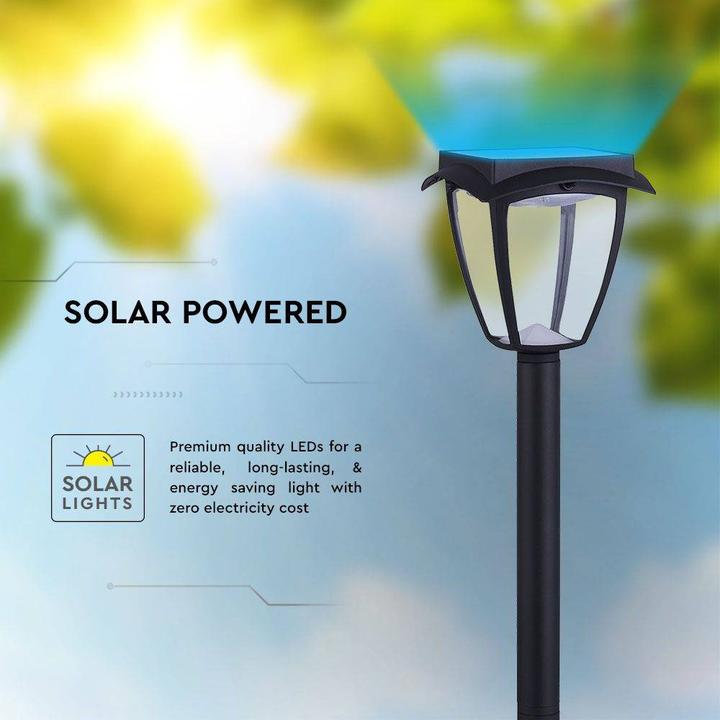 Produktbild V-TAC VT984 2W LEDSolarständer Lawn Black Body 3000K6000K IP44 (110 lm, IP65)
