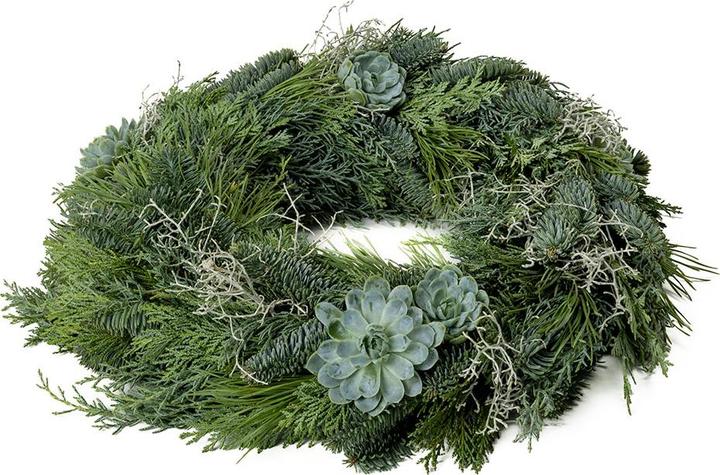 Image du produit VEG and the City Couronne de l'Avent avec des echeverias - sans bougies (40 cm)