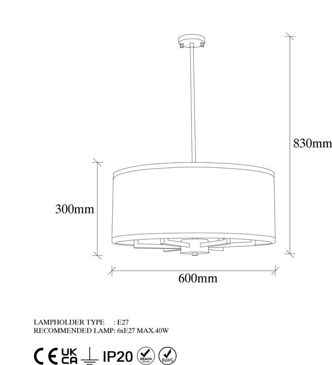 Actual product image Opviq Denver (E27)