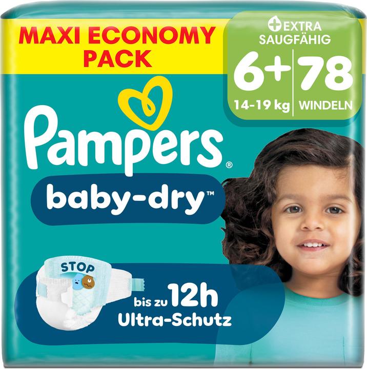 Productafbeelding Pampers Baby-Dry (Maat 6+., Halfjaarlijks pakket, 78 Pcs.)