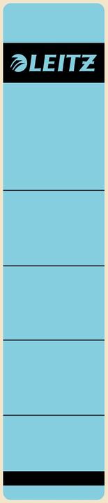 Leitz Dossierrugetiket, 39 x 192 mm, kort, smal, blauw geschikt voor standaard en hard karton