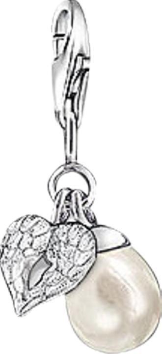 Thomas Sabo Charm-Anhänger Flügel mit Perle (Silber)