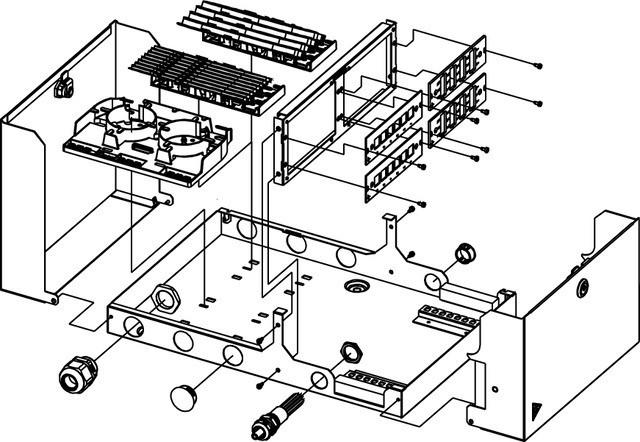 Actual product image Telegärtner Fibre optic modular wall distributor SAM-SE