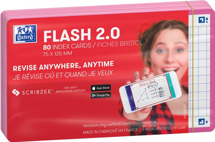 Actual product image Oxford FLASH 2.0 flashcards (75 x 125 mm, 80 x)