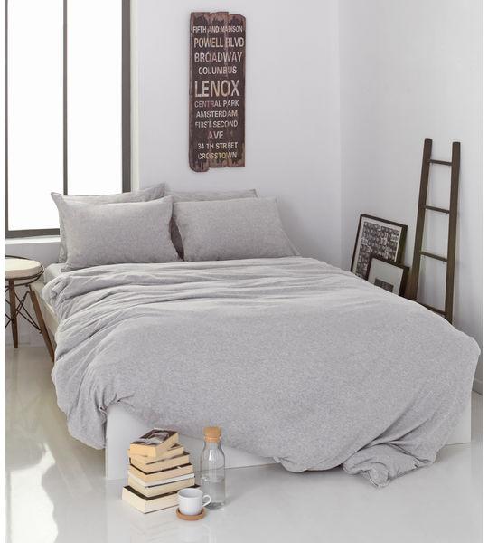 Image du produit Living Home Jersey mélangé uni (Set de linge de lit, 160 x 210 cm, 65 x 100 cm)