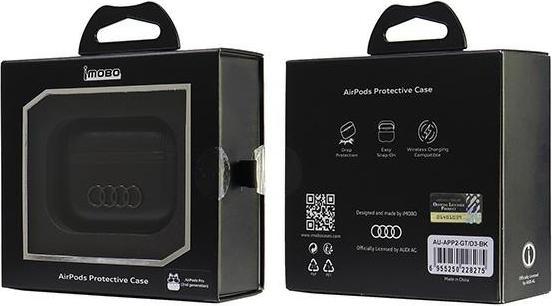 Produktbild Audi Leather Big Logo AirPods Pro 2 cover czarny/black AU-APP2-GT/D3-BK (Kopfhörer Tasche)