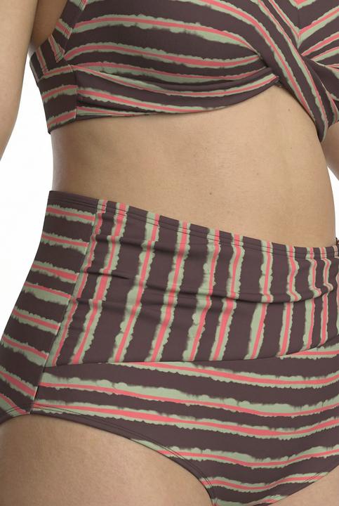 Immagine prodotto Ulla Popken Bikini, Streifenmix, drapiert, Softcups, recycelt (46)