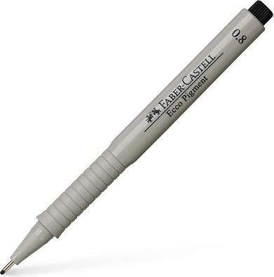Faber-Castell Pigmentvoering ECCO PIGMENT 0,8 mm, zwart (Zwart, 1 x)