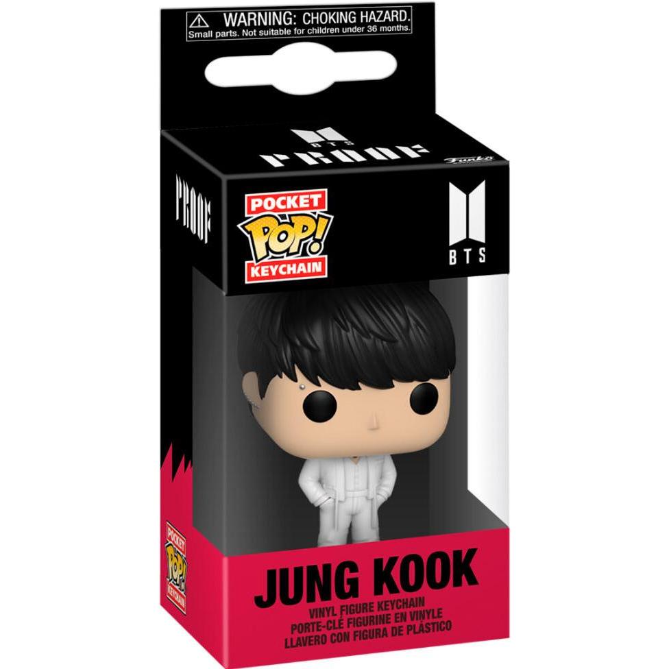 Thumbnail - Funko, Schlüsselanhänger, BTS POP! Vinyl Schlüsselanhänger 4 cm Jung Kook Display (12), Schwarz, Weiss