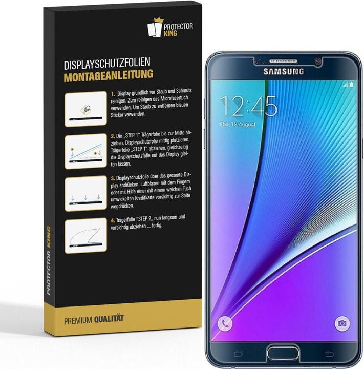 Actual product image Protectorking 4x Panzerfolie Anti-Shock HD Klar (4 Piece, Samsung Galaxy Note 5)