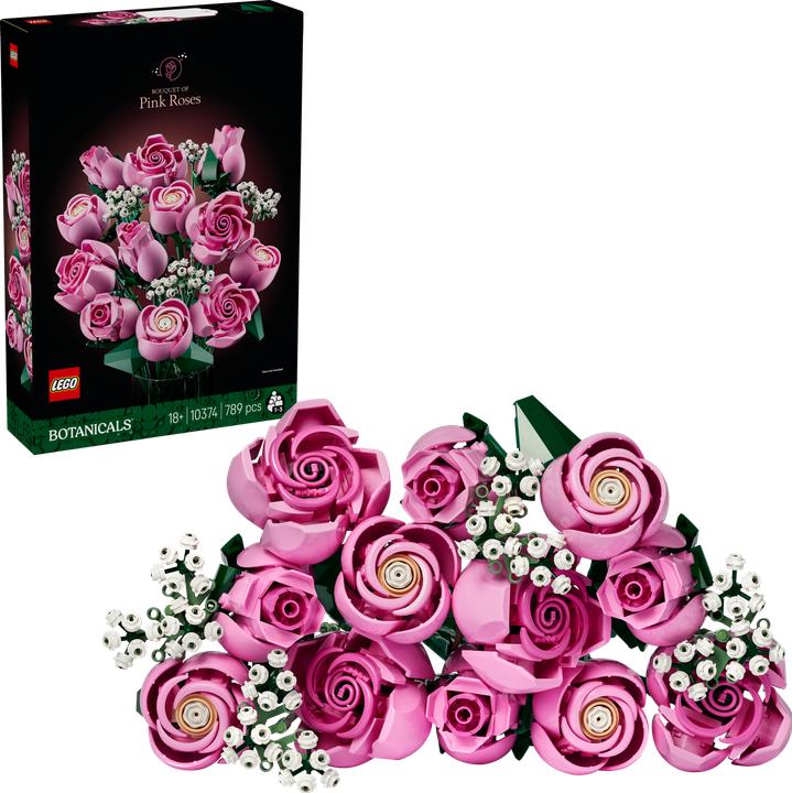 Image du produit LEGO Bouquet de roses roses (10374, LEGO Botanical)