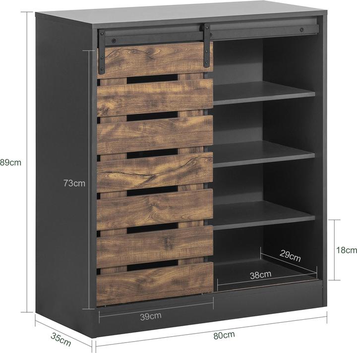 Actual product image SoBuy Sideboard sliding door (80 x 89 x 35 cm)