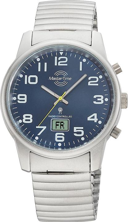 Actual product image Master Time MTGA-10823-32M Mens Strap Radio Control Watch 41mm 3ATM (Digital watch, Analogue wristwatch, Radio-controlled clock, 41 mm)