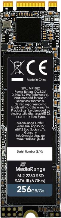 Produktbild MediaRange MR1022 (256 GB, M.2 2280)